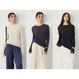 Camiseta Top Mujer THE ROW Manga Larga Verano Elástica Ajustada Espalda Delgada - Imagen 1 de 29