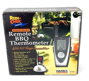 Redi Chek Wireless BBQ Remote Thermometer Maverick 100 Ft Range Digital NEW - Foto 1 di 16