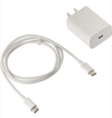 OEM Google 18W Rapid Charger & USB-C Cable for Pixel Phones - White - Image 1 of 2
