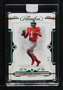 2022 Panini Flawless Collegiate Emerald /5 Justin Fields #51