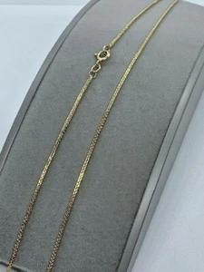 "Cadena de espiga de corte diamante de oro amarillo de 9 quilates 24" / 60 cm" (GFSP25) - Imagen 1 de 3