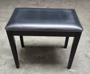Piano Bench Black with Music Compartment Seat Stool Piano Bench Faux Leather Piano Stool - Picture 1 of 7