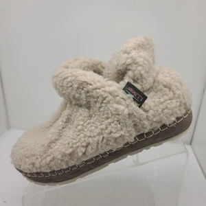 LL Bean Panna Pile Shera Pantofole Donna Slip On Accoglienti Calde Casa Taglia 7 M - Foto 1 di 11