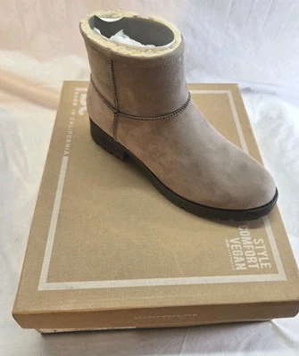 Botines BC Footwear para mujer 7 Pay Up de gamuza vegana suela de piel de oveja nuevos Foto 1 de 4