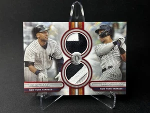 Derek Jeter Aaron Judge 2024 Topps Tribute Dual Patch 3 Color GU Patch /10 - Picture 1 of 7