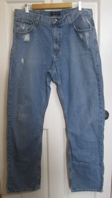 Tommy Hilfiger Straight Leg Jeans Mens 34x32 Actual 36x32.5 Distressed 37-34991 - Image 1 of 4