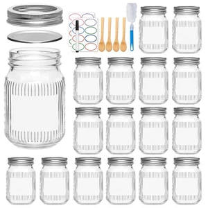16oz Mason Jars with Lids,Canning Jars, Glass Jars,DIY Crafts for Food Storag... - Picture 1 of 7