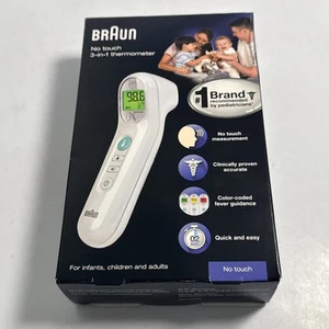 Braun No Touch 3-IN-1 Thermometer Säuglinge Kinder & Erwachsene Neu Versiegelt BNT100CN - Bild 1 von 9