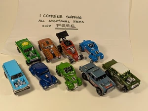 Lot of 9 Hot Wheels racing 55 gasser corvette pass'n gasser 41 willys bel air - Picture 1 of 10
