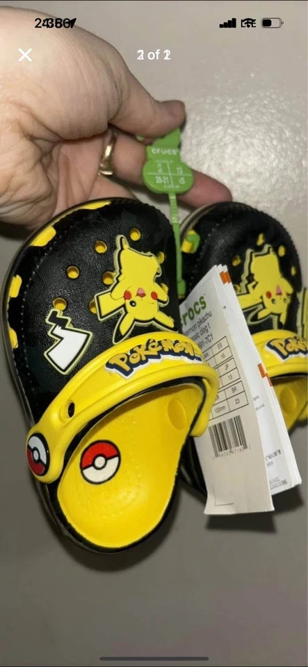 Crocs Classic Pokémon Pikachu Baby Size 5c *BRAND NEW*￼ - Image 1 of 1