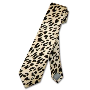 Cravatta da collo ragazzo LEOPARDO stampa pelle animale design 100% SETA - Foto 1 di 2