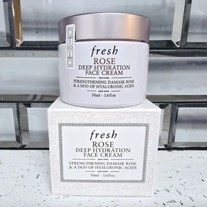 Crema viso idratazione profonda rosa fresca e acido ialuronico 1,6 fl oz full-size - Foto 1 di 6