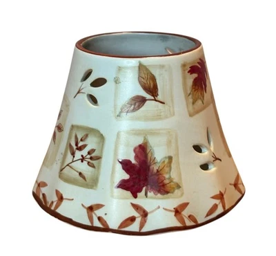 Yankee Candle Company 秋叶蜡烛灯罩橙色棕色面霜 — 第 1/4 张图片