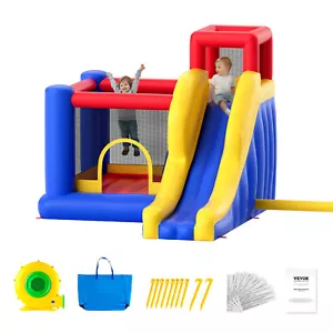 VEVOR Inflatable Bounce House Bouncy Jumping Castle with Blower Slide for Kids - Picture 1 of 12