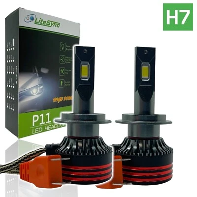 LiteSync H7 477 LED Faro Bombillas Par 13000LM Canbus para VW EOS 2006-On - Imagen 1 de 4