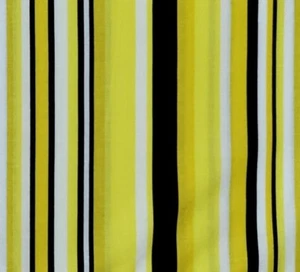 Stripe Yellow Black White Another Point View Graffiti Windham Fabric Cotton BTY - Picture 1 of 6