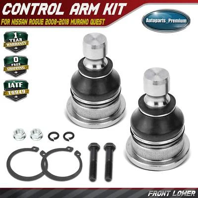 2 piezas rótula de suspensión inferior delantera para Nissan Rogue 2008-2018 Quest Murano Foto 1 de 4