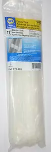 Napa 770-9213 Standard Duty White Cable Ties 0.19 x 11" Long Nylon 6/6 100pk - Picture 1 of 1