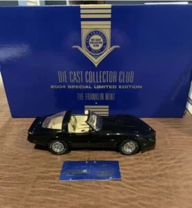 FRANKLIN MINT CORVETTE 1980 CLUB CAR BLACK, LE # 3036/9900 B11C485 Rare - Picture 1 of 2