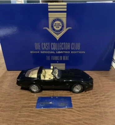 FRANKLIN MINT CORVETTE 1980 CLUB CAR BLACK, LE # 3036/9900 B11C485  Rare - Image 1 of 2