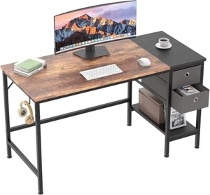 HOMIDEC Computer Desk Office Work Writing Desk with Drawers Headphone Hook 120CM - Picture 1 of 9