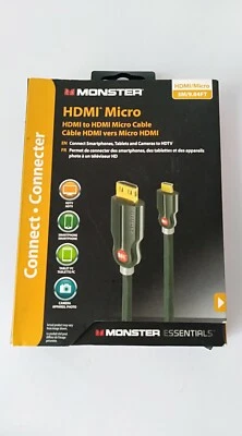 MONSTER HDMI MICRO - HDMI to HDMI Micro Cable - 3M/9.48FT Brand New  - Image 1 of 3