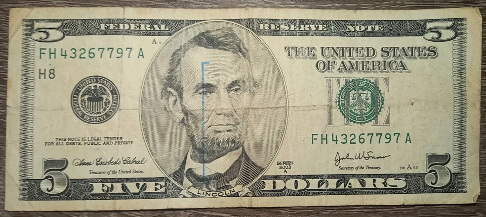 2003 $5 Series A - Image 1 of 2