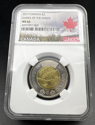 2017 Canada $2 Dance of the Spirits Twoonie MS66 NGC #065 - Image 1 of 4