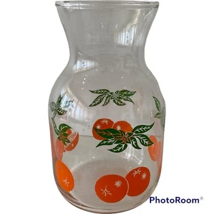 Vintage Anchor Hocking Orange Juice Carafe Jug Pitcher 1970's Retro Kitchen - Picture 1 of 3