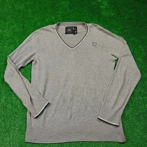 G-star Sweater Mens Extra Large Gray V-neck long sleeve lightweight casual adult - Picture 1 of 13