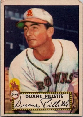 1952 Topps DUANE PILLETTE St. Louis Browns #82 *Lower Grade Filler* (2) - Image 1 of 2