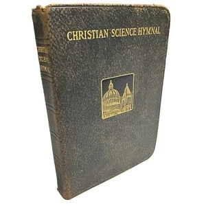 Vintage 1930’s Christian Science Hymnal Leather RARE Antique Book - War Time - Picture 1 of 6