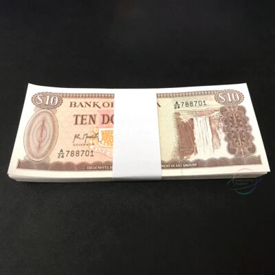 GUYANA 10 Dollars X 100 PCS 1992 P-23 Bundle UNC Uncirculated - Image 1 of 3