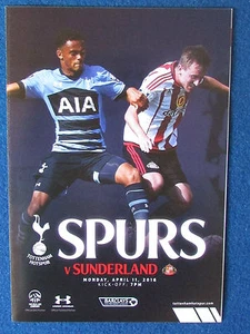Tottenham Hotspur v Sunderland 11/4/2016 Under 21's Match Programme - Picture 1 of 1