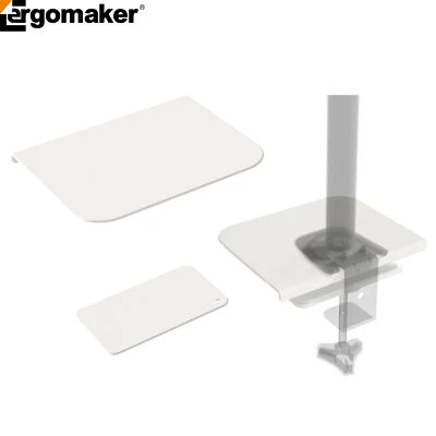 Ergomaker Steel Monitor Mount Reinforcement Plate Desk Scratch Prevention Sheet