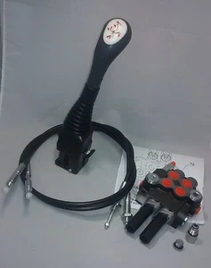 Hydraulikventil Kreuzschaltung Joystik 0T Bowdenzug 1,5m 2xDW Lindner MF - Bild 1 von 1