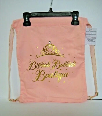 迪士尼乐园粉色 Bibbidi Bobbidi Boutique Cinch Sack 托特包全新带标签全新 — 第 1/2 张图片