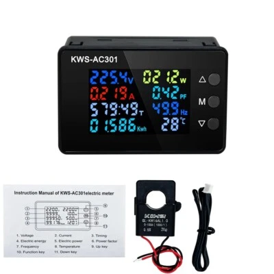 Electric Power Consumption Usage Meter Watt Meter 120/240 VAC 0-100 Amps #E12A - Image 1 of 4