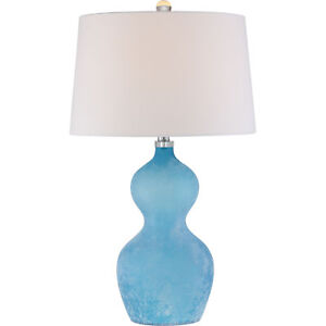 Quoizel Blue River 27.5" Transitional Table Lamp White Linen Fabric Shade Q2315T