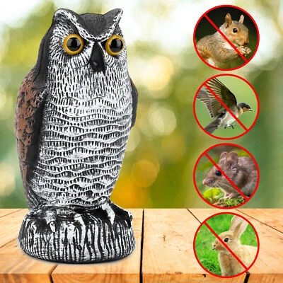 Owl Decoy Statue Protect Garden Yard Scare Birds Away Pigeon Repellent Scarecrow - image 1 of 4