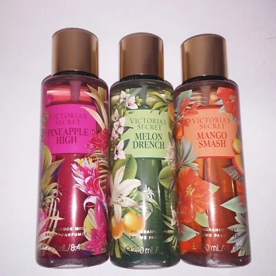 Set of 3 Victoria Secret Fragrance Mist Body Spray Melon Drench Mango Pineapple - Image 1 of 4