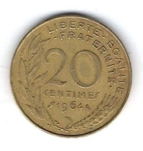 Pièce 20 centimes 1964 – République Française – monnaie ancienne rare Ref 5368 - Picture 1 of 2