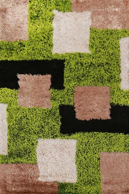 Vibrant Hand-tufted Thick Plush 5x8 ft Modern Shaggy Style - Image 1 of 4