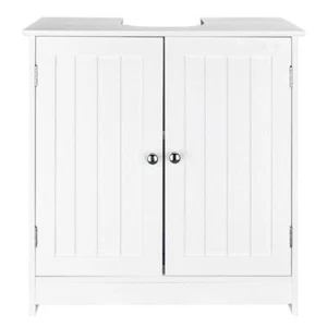 Pedestal Under Sink Storage White Floor Cabinet Bathroom Vanity Organizer - Picture 1 of 10