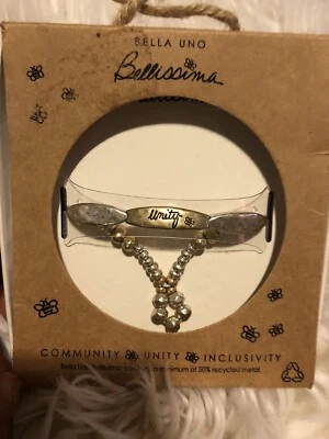 Pulsera Bella Uno Bellissima "Unidad" Joyería Chapada en Plata de Ley Foto 1 de 4