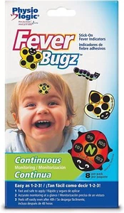 Physio Logic Fever-Bugz Stick-On Fever Indicator, Allows to Continuously
