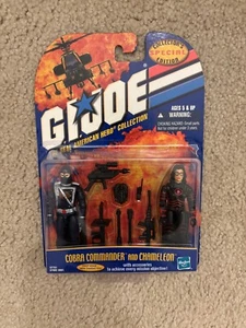Cobra Commander & Chameleon (Baroness) 2000 Action Figures G.I. JOE Hasbro - Picture 1 of 1