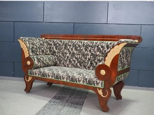 Prunkvolles Empire-Sofa Hamburg Altona ca 1810 Flügelsofa Recamiere Chaiselongue - Bild 1 von 11