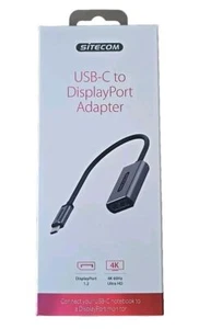 NEU SITECOM 192402 USB-C AUF DISPLAYPORT Adapter für Notebook PC Tablett Monitor - Afbeelding 1 van 2