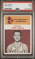1961 FLEER BASKETBALL #14 TOM GOLA WARRIORS HOF PSA 7 SET BREAK